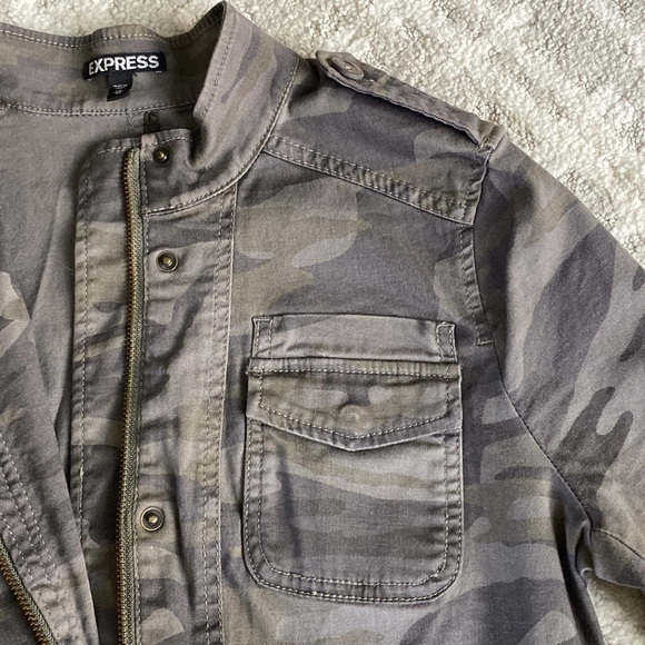 •Express• Camo Army Military Utility Jacket - Picture 6 of 15